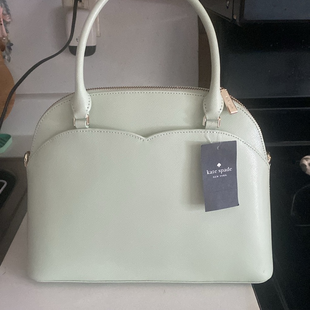 Kate Spade Green Satchel Bag with Structured Design never used - Picture 2 of 4